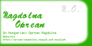 magdolna oprean business card